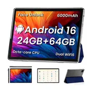 Tablet Android TUOHAITIME de 10.1 pulgadas con WiFi 6, 24 GB RAM y Kids Space Android 16 Tablet - Img 56652170