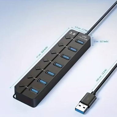 Hub USB 3.0 – 7 Puertos con Interruptores | videojuegoshabana.com - Img 122580018