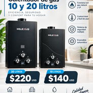Calentador de Gas Milexus 10L y 20L 💧🔥 ¡Olvídate del agua fría y dale a tu familia el confort que merece! Con los cale - Img 57890041