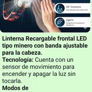 lampara recargable de cabeza - Img 55087338