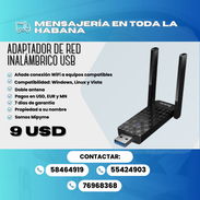 Adaptador de red inalámbrico USB con doble antena externa Conectividad inalámbrica práctica para tu computadora - Img 57078307