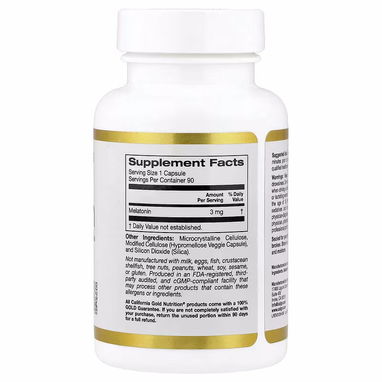 Melatonina 3mg (California Gold · 90 cápsulas) - 3/7