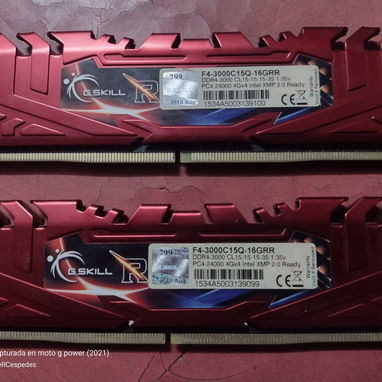 Ddr4 3000 2x4 marca gskill ripjawz buses 3000 20 usd - Img 123744643