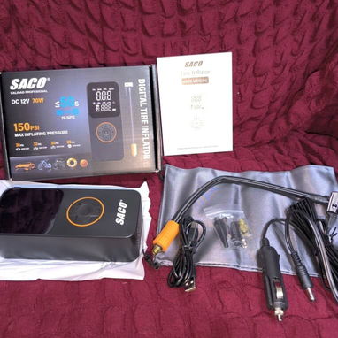 Compresores portátil marca saco calidad profesional de 50w de potencia y de 70w de potencia infla hasta 150psi x carga - 6/7