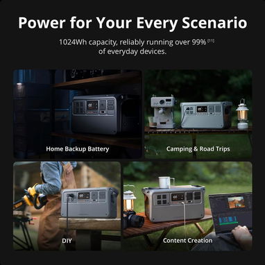 Estación de Energía Portátil DJI Power 1000 V2 1024Wh LFP, 2600W, Carga Rápida, UPS y USB-C 140W 🌐 $659.99 - 5/6