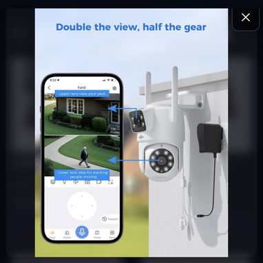 Sistema de Cámaras de Seguridad Hiseeu WiFi Pro 5G/2.4G – Cámaras Dual Lens PTZ 360° - Img 127738412