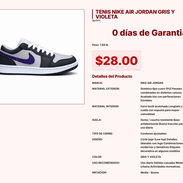Nike Air Jordan Gris/Violeta Calidad Media-Buena Atemporal por $28 VPT#-0327 - Img 55255319