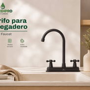 🚰 Grifo para Fregadero GREENPRO Negro Mate  💰 18 USD  Transforma tu cocina con un diseño elegante y contemporáneo. Est - Img 55778202