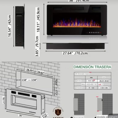 CHIMENEA PARA EMPOTRAR EN LA PARED - Img 123528947