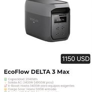 ⚡🔋 ¡EcoFlow DELTA 3 Max! 🔋⚡  ¡Dile adiós a los apagones! 💪  ✅ 2048Wh | 2400W (4800W pico) ✅ Batería LiFePO₄ de larga - Img 58391282