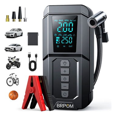 Arrancador de batería BRPOM con compresor de aire 150 PSI arrancador 12V. - 2/3