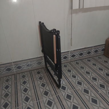 Silla Camping Apoyabrazos Madera Natural Tela Sintética - 5/5