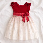 Vestido Blanco y Rojo de Gamuza - Img 56507390