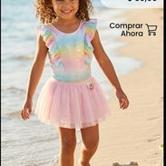 ✨🌊SET ORIGINAL DE PLAYA PARA NIÑA_TALLA 5 AÑOS🧜♀️Incluye dos piezas💓trusa y saya - Img 56074169