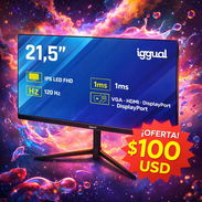 Monitor iggual 21.5-inch IPS FHD 1ms 120Hz VGA, HDMI, DP - Precio 100usd - Img 56366519