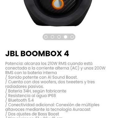 JBL BOOMBOX 4. Sonido potente con AI Sound Boost. - Img 127542900