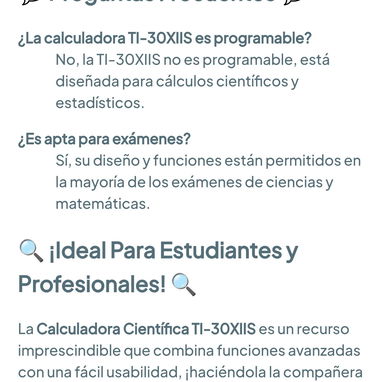 Calculadora científica TI-30XIIS 🌐 - 6/6