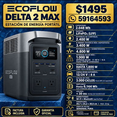 🔥⚡ ¡ENERGÍA SIN LÍMITES! ECOFLOW, GROWATT, DJI, BLUETTI y OUPES. 🔋 ¡POTENCIA A PRECIOS ESPECIALES! - 9/10