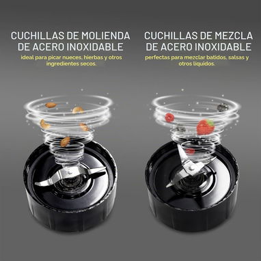 Batidora personal Elite Gourmet - 17 piezas incluidas, ideal para batidos, jugos y salsas - 5/5