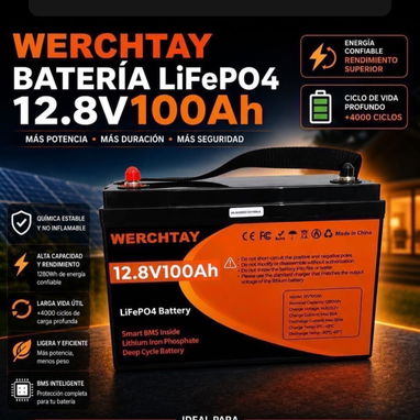 Baterías de 12v, 12.8v, 24v y 25.6v de 100ah y 200ah, variedad de modelos (para inversores y sistemas solares) - 5/10