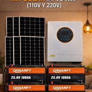 Kit Solar de 10kw - Funciona para 110v y 220v - 1 inversor Ecgsolax de 6kw - 4 baterías Qidianfy de 24v x 100Ah - 6 pane - Img 57857608
