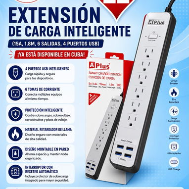 $10usd 🔌Extensiones Multitomas inteligentes y Protectores🔌 - Img 126677342