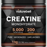 CREATINA MONOHIDRATADA MICRONIZADA NATUREBELL 1KG 200 SERV 58890782 - Img 56137199