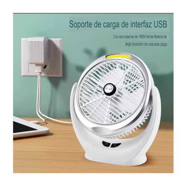 Ventilador recargable con lámpara led - Img 93553680