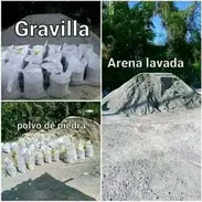 Arena lavada, polvo de piedra y gravilla - Img 56138790