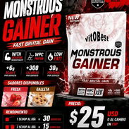 Mas Gainer monstrous gainer 3.3 lb 25 usd - Img 58257163