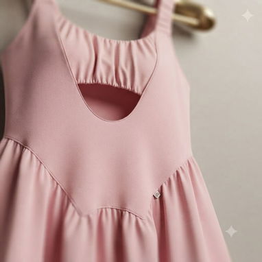 Vestido corto deportivo o casual para mujer con abertura color rosa [Talla M] 20usd - Img 124798484