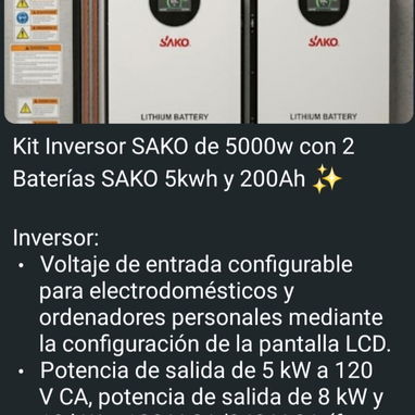 Kit de energía Must, Sako, etc (inversor + baterías + paneles solares) - Img 122670391