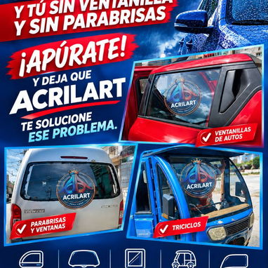 Triciclo Acrílico Parabrisas, Montaje incluido - 2/2