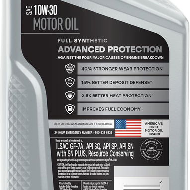 Aceite sintético avanzado SAE 10W-30 para motor Valvoline y Mobil 1,  1 cuarto de galón - 2/9