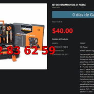 Herramientas FINDER 21 Pzs 40 USD para Zelle, Maletín de Herramientas 40 USD FINDER 21 Pzs VPT-0359 - Img 54486923