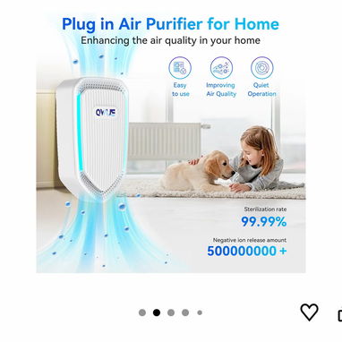 Paquete de 4 ionizadores de aire, purificador de aire negativo sin filtro, - Img 108172286