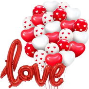 ♥️Romántico,corazón, pétalos, globos - Img 54642785