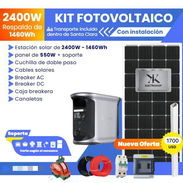 ☀️ *KIT FOTOVOLTAICO* ✔️ *2400W* - Respaldo de *1460Wh* - Img 55550436