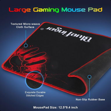 (X) BlueFinger Combo Gamer RGB 4 en 1 Teclado Retroiluminado + Mouse Gaming + Auriculares con Micrófono + Alfombrilla - Img 126468793