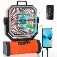 Ventilador portátil recargable, de gran durabilidad, con luz LED ultra brillante. - Img 53576484