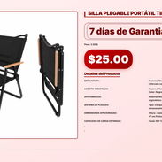 SILLA PLEGABLE PORTÁTIL TIPO CAMPING . - Img 56933688