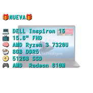 LAPTOP 🎁NUEVA🎁📦CAJA, DELL Inspiron 15 (P112F009), 15.6" FHD IPS, AMD Ryzen 3 7320U, 8GB DDR5, Radeon 610M, 512GB SSD - Img 55750166