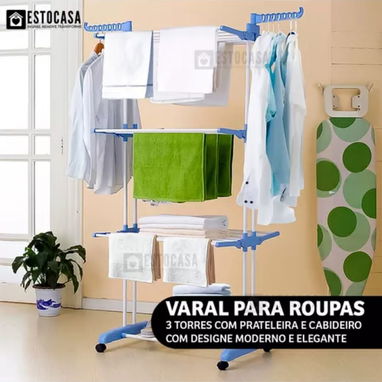 🏠 Tendedero Plegable Multifuncional  para su hogar. - 3/4