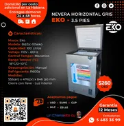 ❄️260❄️ NEVERA EKO 3.5 PIES COLOR GRIS CON LUZ INTERIOR. FACTURA Y 1 AÑO DE GARANTÍA. TLF 54833699 - Img 49175361