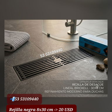 Rejilla de drenaje 10 , 20, 30, 40, 60 cm /desagües para baño modernos antiolor - 6/6