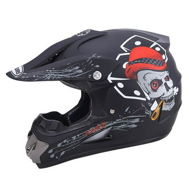 Oumurs DOT Casco de Moto ATV Unisex Adulto Negro - Img 118905972
