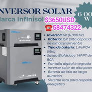 Inversor todo en uno Infinity Solar 6k batería 15 kwh - Img 57885118