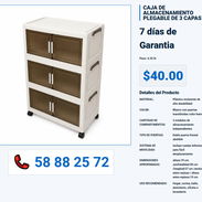 CAJA DE ALMACENAMIENTO PLEGABLE DE 3 CAPAS VPT - Img 56174026