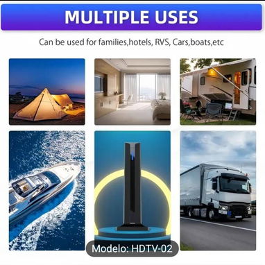 Antena de TV Digital Portátil de Alta Definición 2025 con Base Magnética y Alimentación USB - Img 120804469