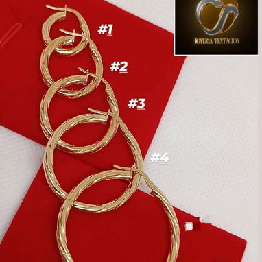 Argollas de oro 10k, varios modelos - 8/10
